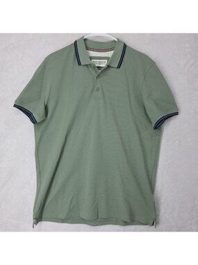 Report Collection Men's Short Sleeve Golf Polo Shirt Sz LG Green Sustainable